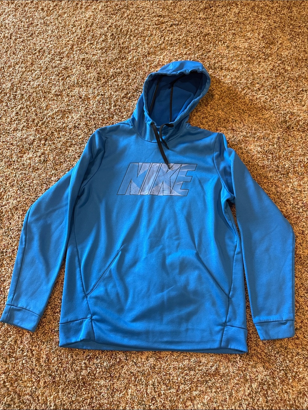 Nike Bright Blue Men's Hoodie with Logo